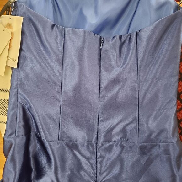 Jessica McClintock for Gunne Sax Blue Satin Bubble Dress Size 5 - Picture 8 of 8